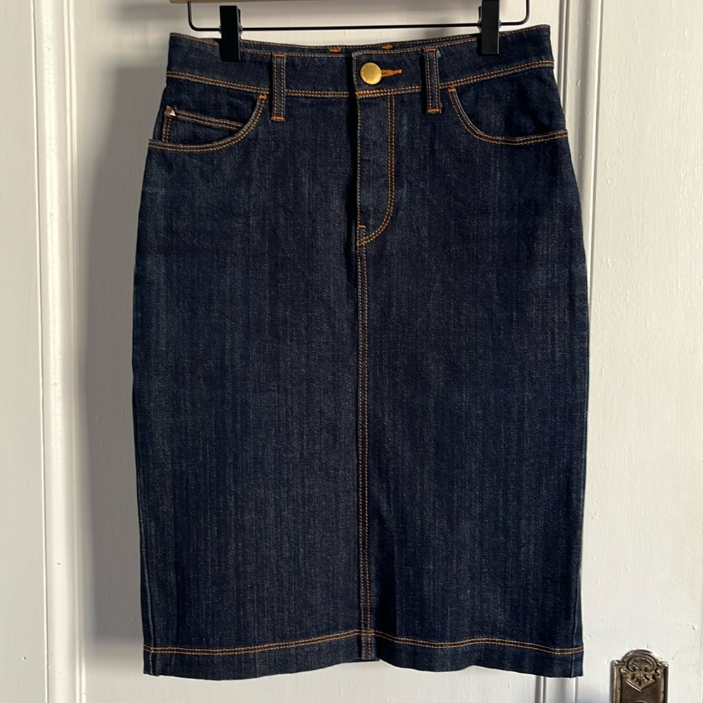 Uniqlo dark denim pencil skirt VGUC